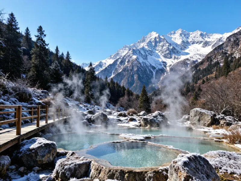 海螺沟冰川温泉全攻略：在贡嘎雪山脚下泡一次真正的冰火温泉 - 景点攻略